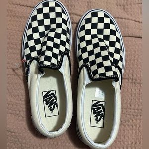 checkered vans, new with tags!